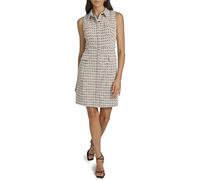 Calvin Klein Damen Work Tweed Etuikleid, Black Cream, 40