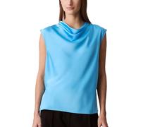 Calvin Klein Damenbluse aus Satin mit Wasserfallausschnitt, Ethereal Blue, Klein