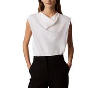 Calvin Klein Damenbluse aus Satin mit Wasserfallausschnitt, Meersalz, Groß