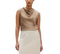 Calvin Klein Damenbluse aus Satin, Wasserfallkragen, Satin-Bluse, Fossil, L