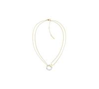 Calvin Klein Doppelte Ketten-Halskette für Damen Kollektion DUALITY Zweifarbig mit Charms - 35000630