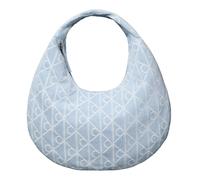 Calvin Klein Emblem AOP Denim Hobo Bag Denim JQD Light Wash