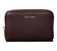 Calvin Klein Embossed Logo Zip Around Card Case M Fudge / Espresso