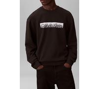 Sweatshirt CALVIN KLEIN "EU SPORTSWEAR GRAPHIC CREWNECK", Herren, Gr. M, schwarz, Sweatware, Obermaterial: 92% Baumwolle, 8% Polyester, unifarben, regular fit normal, Rundhals, eingesetzt Rippbündchen