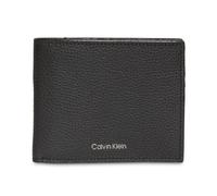 Geldbörse CALVIN KLEIN "FOIL EMBOSS EW BILLFOLD W COIN", Damen, schwarz, Leder, Strukturmuster, Kleinlederwaren, Herren Geldbeutel, Portemonnaie mit Logoschriftzug (17586706-0) schwarz