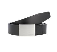Calvin Klein Herren Gürtel Formal Plaque Belt 3,5 cm Ledergürtel, Schwarz (Black), 80 cm