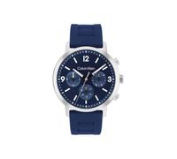 Calvin Klein Gauge Herren Uhr analog Quarzwerk mit Silikon Armband 25200460