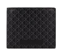 Geldbörse CALVIN KLEIN "EMBLEM AOP COATED BILLFOLD W/ CO", Herren, schwarz, Lederimitat, Polyester, Basic, Kleinlederwaren, Geldbeutel, Portemonnaie, Money Pocket zum Klappen (70013839-0) schwarz