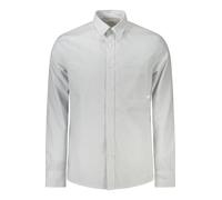 Calvin Klein Gestreiftes Hemd mit Italokragen und Logo - Größe: S