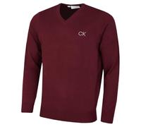Calvin Klein Golf Herren V-Ausschnitt-Tour Sweater - Burgundy - XXXL