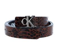 Calvin Klein Gürtel CKJ Reversible Skinny Mono Belt W75 Snake Chocolate/Logo braun mehrfarbig wendbar
