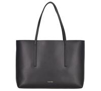 Calvin Klein Henkeltasche Foil Logo Small Tote with pouch black/toasted coconut