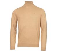 Calvin Klein Herren 2025 CK Rollkragenpullover aus Rippstrick, strapazierfähig, Tan, XL