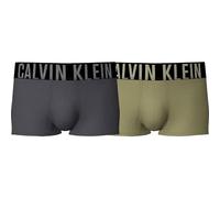 Calvin Klein Herren 2er-Pack Boxershorts Low Rise Trunk 2Pk mit Stretch, Sl rey/ Pistache, L