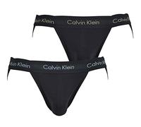Calvin Klein Stringtanga (2 Stück) mit Logoschriftzug am Wäschebund, schwarz | schwarz