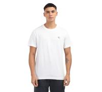 Calvin Klein Herren 2er Pack T-Shirts Kurzarm Monologo aus Baumwolle, Weiß (Bright White/Bright White), XS