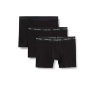Boxer "CK lg Boxer", Herren, Gr. S (48), 3 Stk., schwarz w, weiß, blau shadow, m, Jersey, Obermaterial: 95% Baumwolle, 5% Elasthan, CALVIN KLEIN UNDERWEAR, körpernah, Unterhosen, mit längerem Bein (92