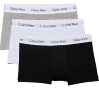 Calvin Klein Herren 3er Pack Boxershorts Low Rise Trunks Unterwäsche, Mehrfarbig (Black/White/Grey Heather), L