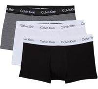 Calvin Klein Herren 3er Pack Boxershorts Low Rise Trunks Unterwäsche, Mehrfarbig (White/B&W Stripe/Black), L