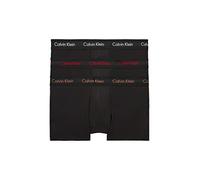 Calvin Klein Herren 3er Pack Boxershorts Low Rise Trunks Unterwäsche, Schwarz (B-Bright Camel/ Wht/ Red Crpt Logo), S