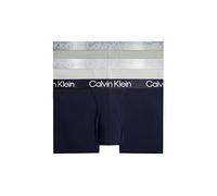 Calvin Klein Herren 3er Pack Boxershorts Trunks Baumwolle mit Stretch, Mehrfarbig (Galaxy Gry/Night Sky/Frosted Fern), M