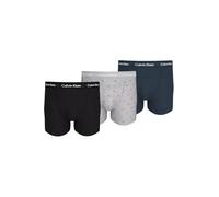 Calvin Klein Herren 3er Pack Boxershorts Trunks Unterwäsche, Mehrfarbig (Blk, Diamond Logo_Gr Heath, N Stone), L