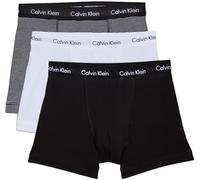 Calvin Klein Herren 3er Pack Boxershorts Trunks Unterwäsche, Mehrfarbig (White/B&W Stripe/Black), M