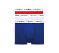 CALVIN KLEIN Trunks 3er Pack Logo-Gummibund Stretch weiß/rot/navy XS