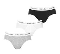 Calvin Klein Herren 3er Pack Unterhosen Hip Briefs Unterwäsche, Mehrfarbig (Black/White/Grey Heather), S