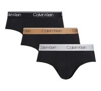 Calvin Klein Herren 3er-Pack Mikrofaser-Stretch-Hüftslips, Schwarz, M