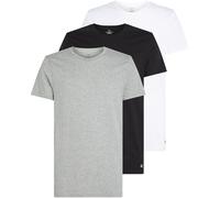 Calvin Klein Herren 3er Pack T-Shirts Kurzarm aus Baumwolle, Mehrfarbig (Black, White, Grey Heather), S