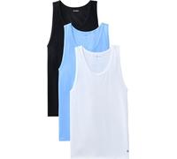 Calvin Klein Herren 3er Pack Tank Tops mit Rundhalsausschnitt, Mehrfarbig (Black W Blue Descent Emb/Blue Desce), XS
