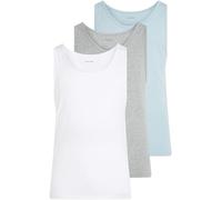 Calvin Klein Herren 3er Pack Tank Tops mit Rundhalsausschnitt, Mehrfarbig (White, Grey Heather, Sterling Blue), XL