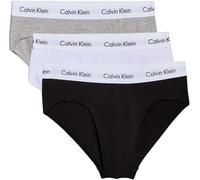 Calvin Klein Herren 3er Pack Hip Briefs Unterhosen Unterwäsche, Mehrfarbig (Black/White/Grey Heather), L