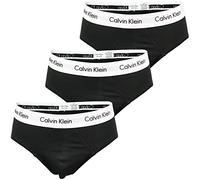 Calvin Klein Herren 3er Pack Unterhosen Hip Briefs Unterwäsche, Schwarz (Black), S