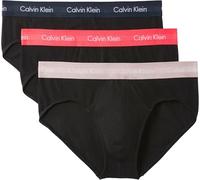 Calvin Klein Herren 3er Pack Unterhosen Hip Briefs Unterwäsche, Schwarz (Black W Shoreline Wb/Black W Fresh), S