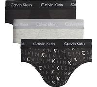Calvin Klein herren 3P hip brief underpants, Black/Grey Heather/Subdued Logo, L