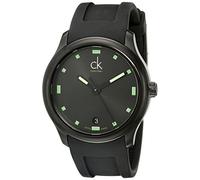 Calvin Klein Herren Analog Quarz Uhr mit Kautschuk Armband K2V214DX