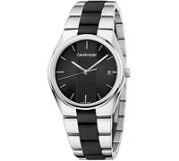 Calvin Klein Herren Armbanduhr Edelstahl Silber/Schwarz 40mm