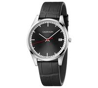 Calvin Klein Herren Armbanduhr Leder Schwarz 40mm