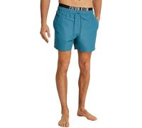 Calvin Klein Herren Badehose Medium Double mit Tunnelzug, Blau (Storm Blue), XL