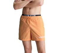 Calvin Klein Herren Badehose Medium Double Mittellang, Orange (Buff Orange), M