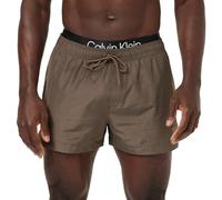 Calvin Klein Herren Badehose Short Double Waistband Kurz, Braun (Rustic Copper), S