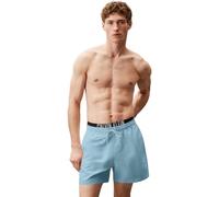 Calvin Klein Herren Badeshorts Medium Double mit Logobund, Blau (Skim Blue), XXL