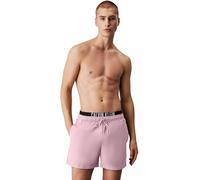 Calvin Klein Herren Badeshorts Medium Double mit Logobund, Rosa (Sweet Pink), S