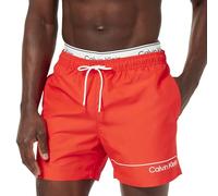Calvin Klein Herren Badeshorts Medium Double Mittellang, Rot (Hot Heat), S