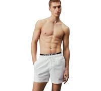 Calvin Klein Herren Badehose Medium Double Wb Lang, Weiß (Pvh Classic White), XL
