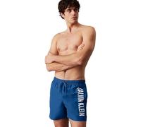Calvin Klein Herren Badeshorts Medium Drawstring mit Tunnelzug, Blau (Patch of Blue), L