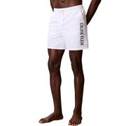 Calvin Klein Herren Badeshorts Medium Drawstring mit Tunnelzug, Weiß (Classic White), 3XL