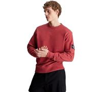 Calvin Klein Herren Badge Crew Neck J30j323426 Sweatshirts, Rot (Garnet), XS